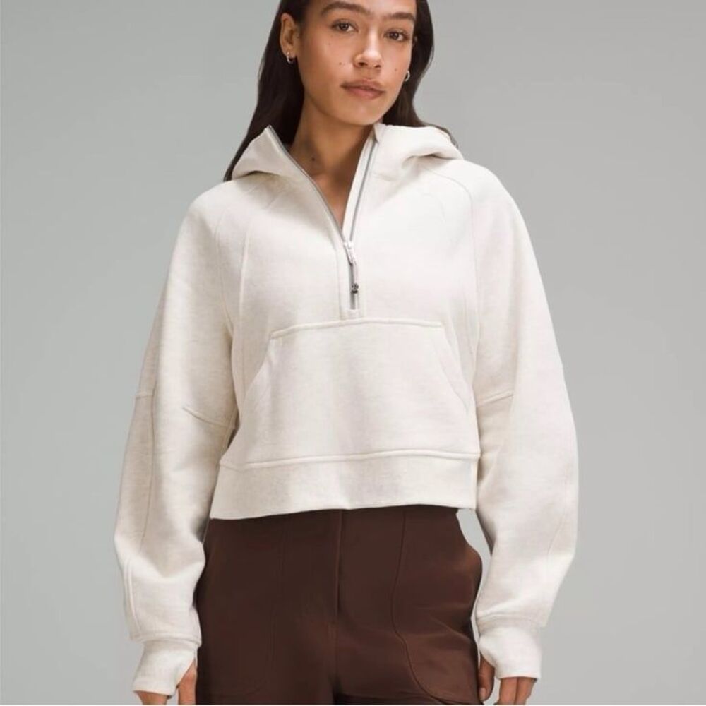 Lululemon Scuba Oversized Half-Zip Hoodie in Bone Size M/L